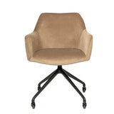 Dining room chair with wheels Quinn taupe velvet - image 6