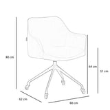 Dining room chair with wheels Quinn black velvet - image 7