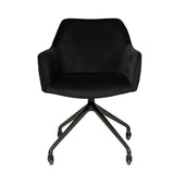 Dining room chair with wheels Quinn black velvet - image 5