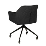 Dining room chair with wheels Quinn black velvet - image 6