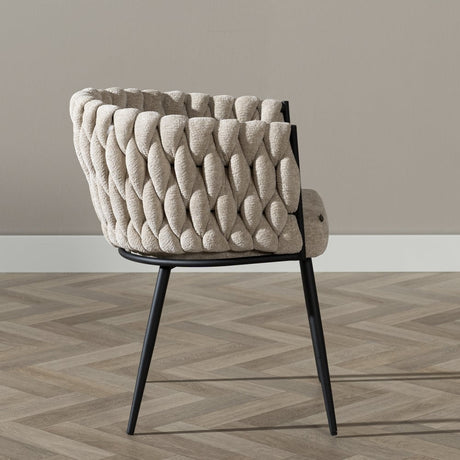 Eetkamerstoel River chenille beige