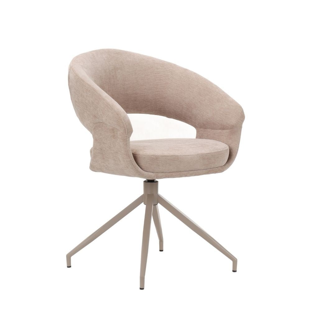 Eetkamerstoel Suzie draaibaar velvet beige