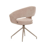 Eetkamerstoel Suzie draaibaar velvet beige