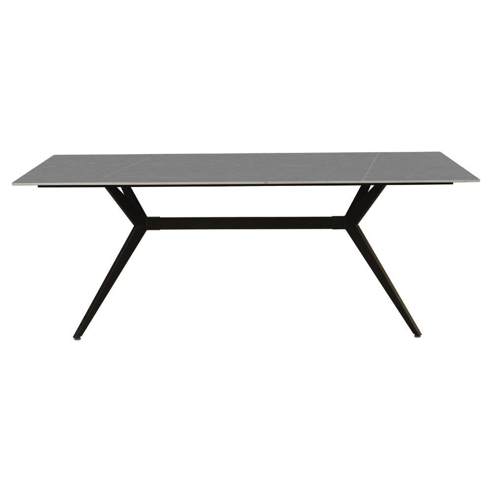 Eettafel Grace Grey Dimehouse Grijs LxBxH 215x105x10 Sintered stone Sfeerfoto schuin vooraanzicht