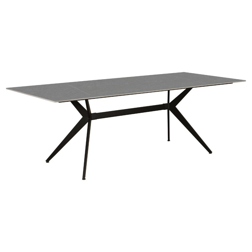 Eettafel Grace Grey Dimehouse Grijs Sintered stone Sfeerfoto schuin vooraanzicht