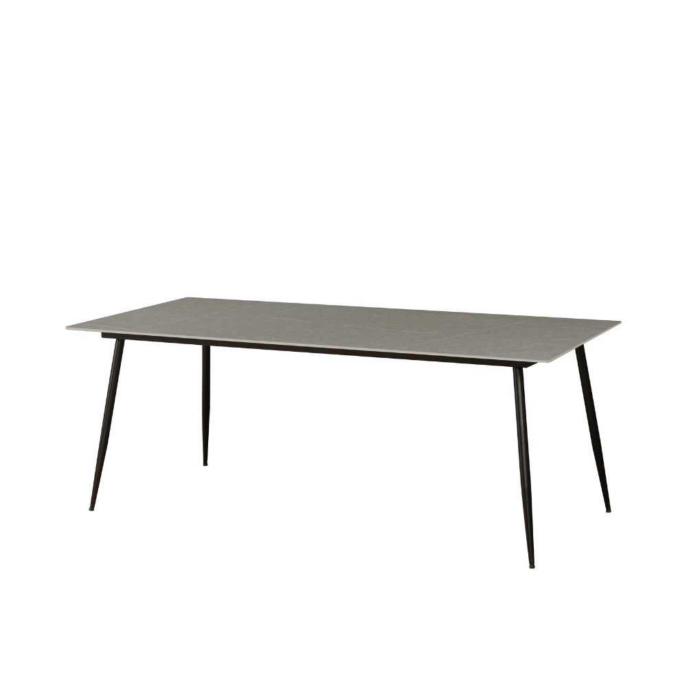 Eettafel Jules Grey Dimehouse Grijs LxBxH 78x27x10 Sintered stone Witfoto schuin vooraanzicht