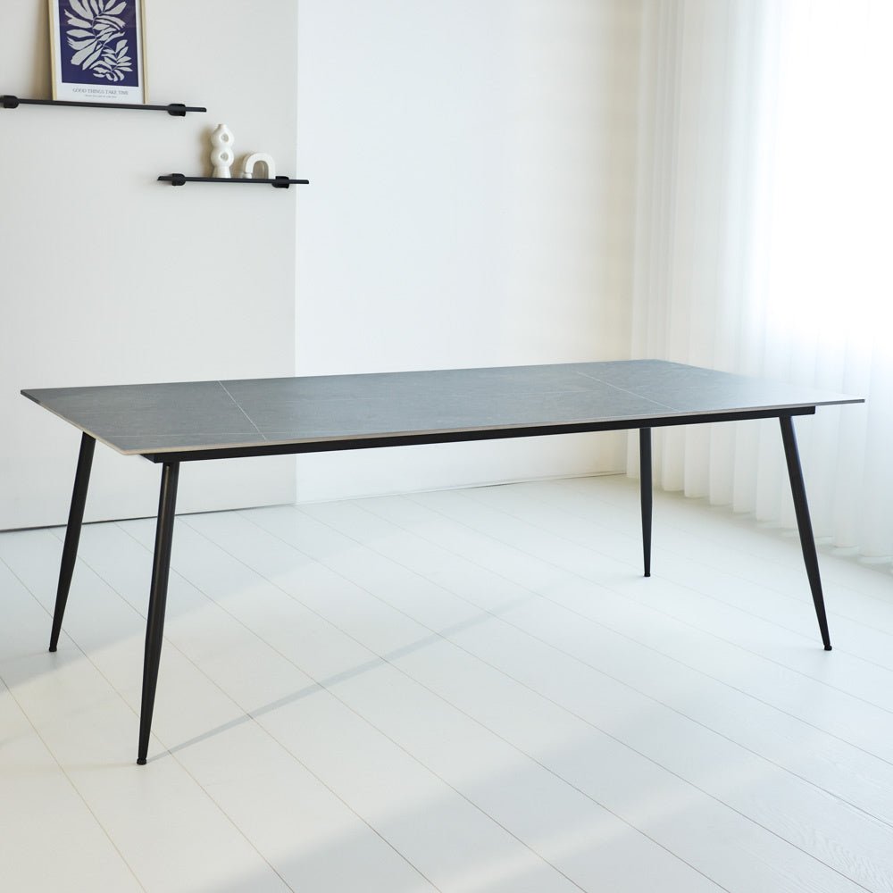 Eettafel Jules Grey Dimehouse Grijs LxBxH 78x27x10 Sintered stone Sfeerfoto vooraanzicht