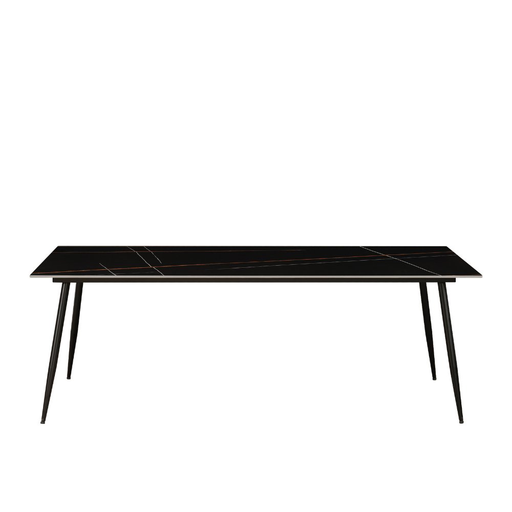 Eettafel Jules Black Dimehouse Zwart LxBxH 78x27x10 Sintered stone Witfoto vooraanzicht