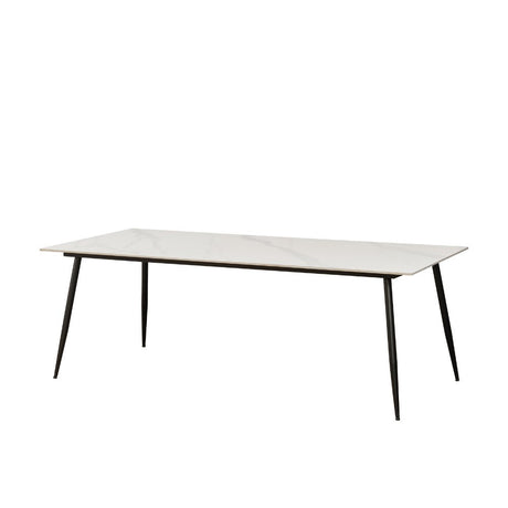 Eettafel Jules White Dimehouse Wit LxBxH 237x112x13 Sintered stone Sfeerfoto schuin vooraanzicht