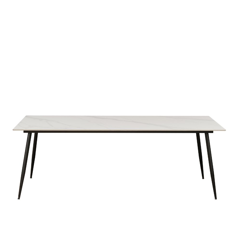 Eettafel Jules White Dimehouse Wit LxBxH 237x112x13 Sintered stone Sfeerfoto schuin vooraanzicht