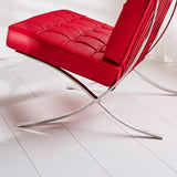 Fauteuil Expo Dimehouse Rood LxBxH 80x78x78 Runderleer Sfeerfoto detail