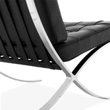 Fauteuil Expo Dimehouse Zwart LxBxH 80x78x78 Runderleer Witfoto detail