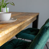 Eettafel Kansas Dimehouse Bruin LxBxH 165x98x20 Mangohout Sfeerfoto detail