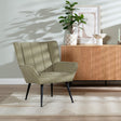 Armchair City linen olive green - image 1
