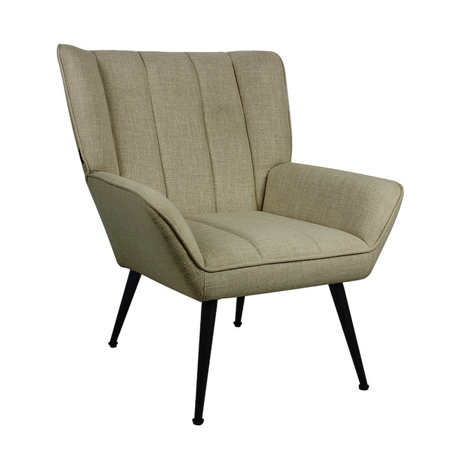 Armchair City linen olive green Fabric