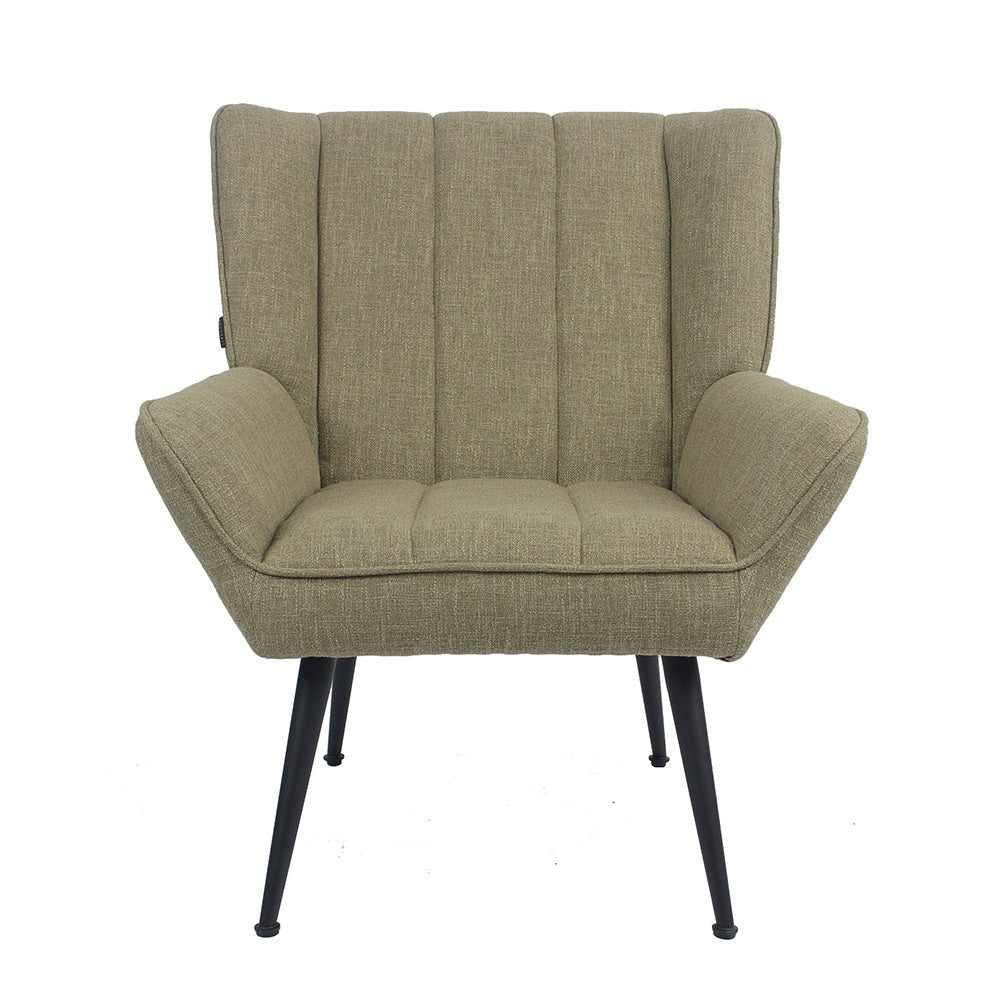 Armchair City linen olive green - image 3