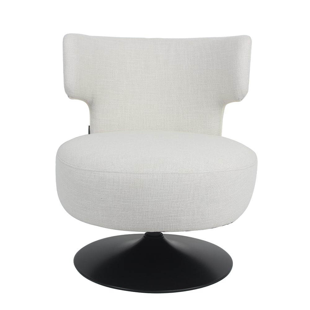 Metro swivel armchair linen off white - image 3
