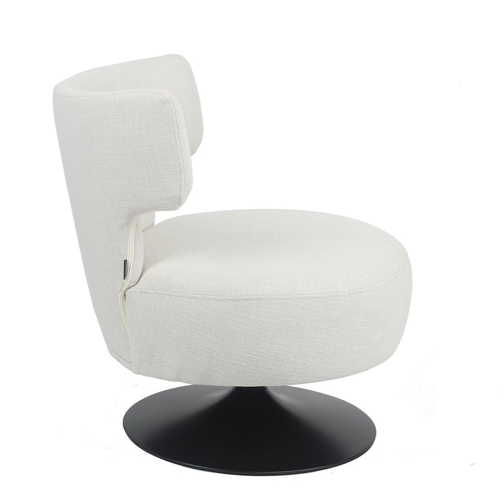 Metro swivel armchair linen off white - image 4