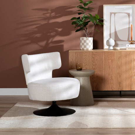 Metro swivel armchair linen off white - image 1