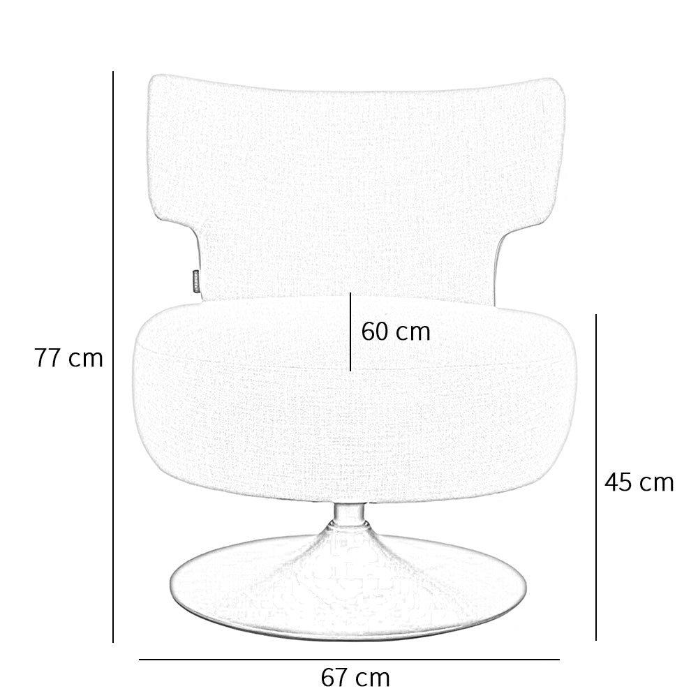 Metro swivel armchair linen off white - image 6