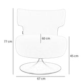 Metro swivel armchair linen off white - image 6