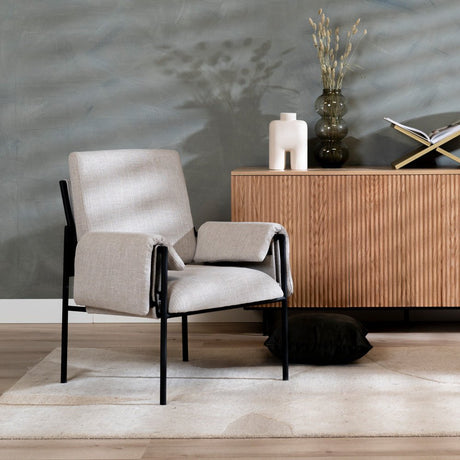 Urban linen taupe armchair - image 1