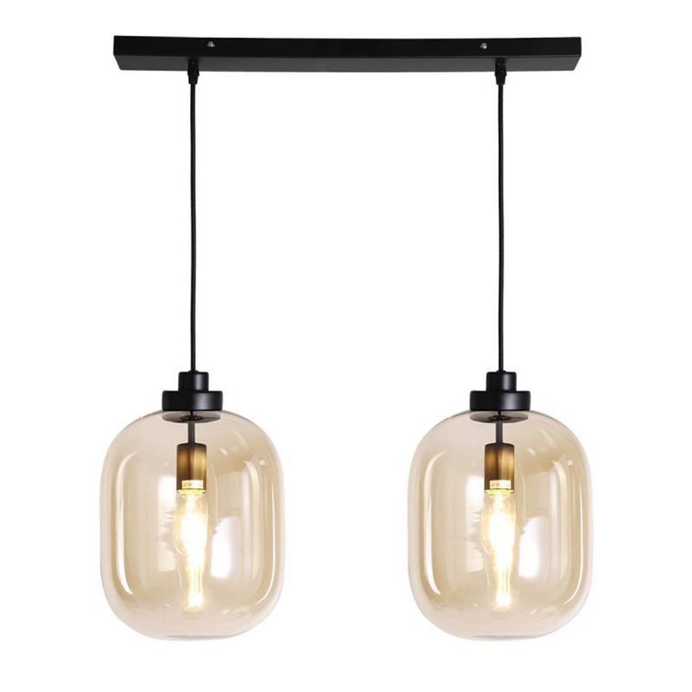 Hanging lamp Amber 30 cm 2-light glass