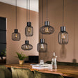 Hanging lamp Luise DH Interior Charcoal LxWxH 143x28x24 Metal Atmosphere photo front view
