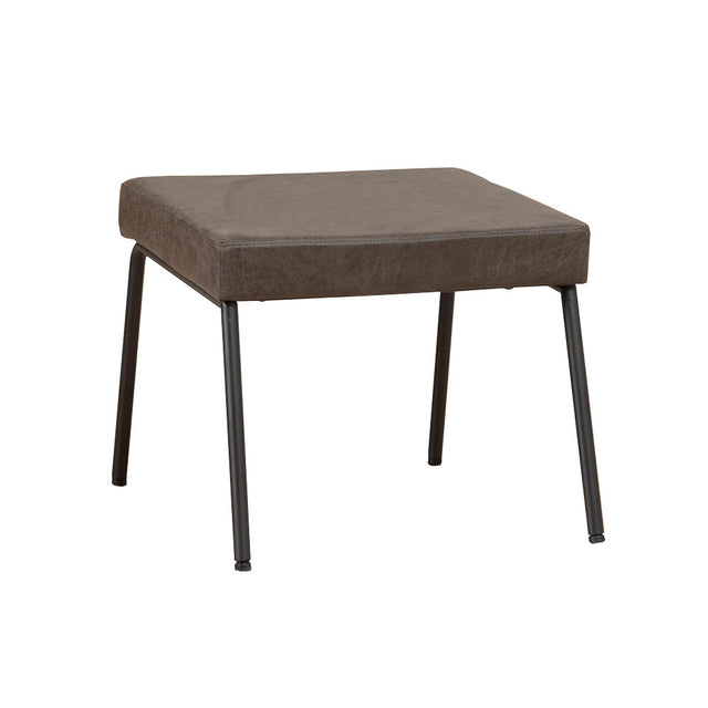Footstool Espen anthracite eco-leather