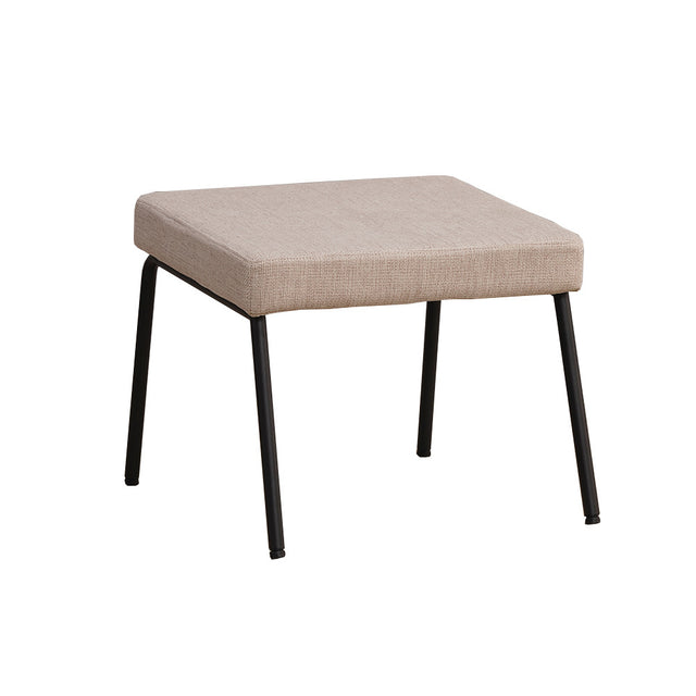 Footstool Espen beige recycled fabric Recycled polyester