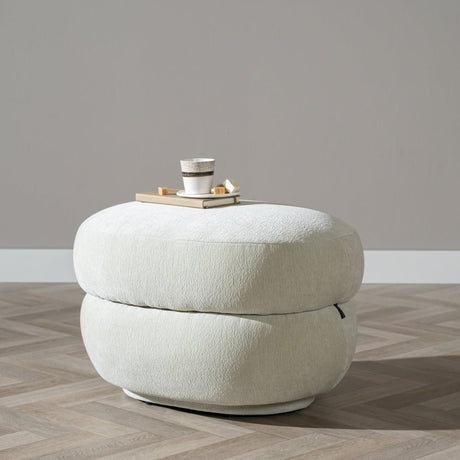 Hocker Mia oval chenille mint green - image 1