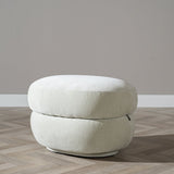 Hocker Mia oval chenille mint green - image 2