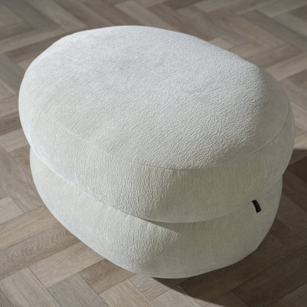 Hocker Mia oval chenille mint green - image 4