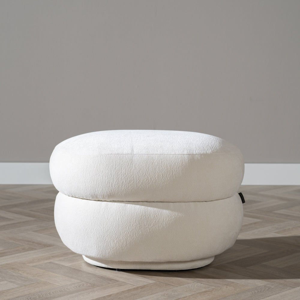 Hocker Mia oval chenille off white - image 6