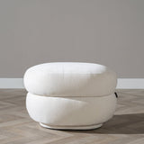 Hocker Mia oval chenille off white - image 6