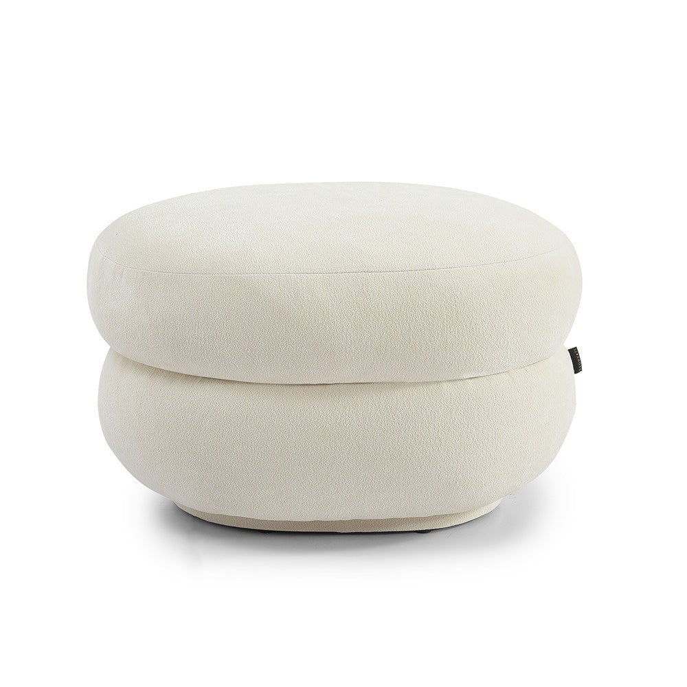 Hocker Mia oval chenille off white - image 11