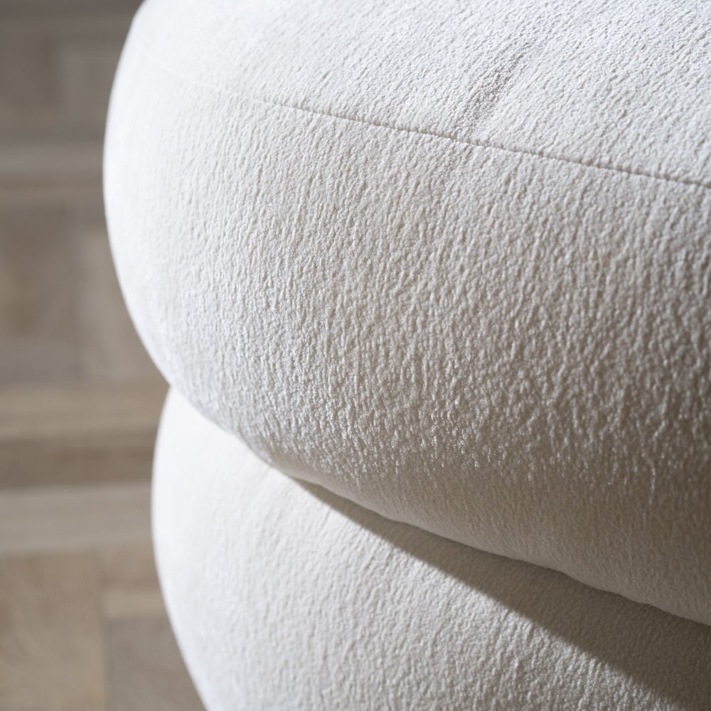 Hocker Mia oval chenille off white - image 9