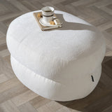 Hocker Mia oval chenille off white - image 3