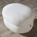 Hocker Mia oval chenille off white - image 4
