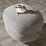 Hocker Mia oval chenille taupe - image 3