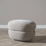 Hocker Mia oval chenille taupe - image 2