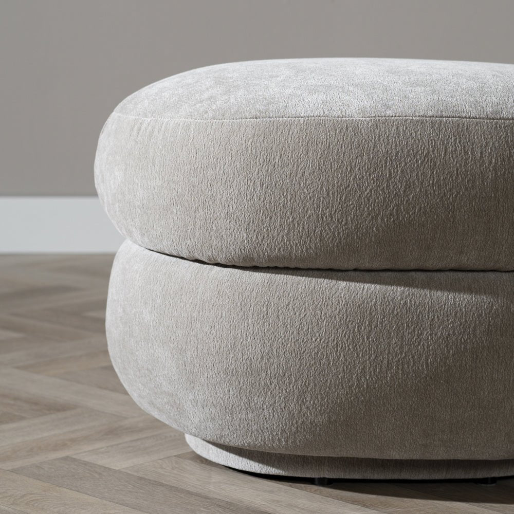 Hocker Mia oval chenille taupe - image 9