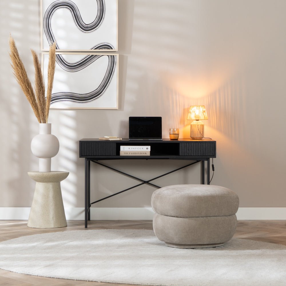 Hocker Mia oval chenille taupe - image 5
