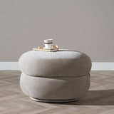 Hocker Mia oval chenille taupe - image 6