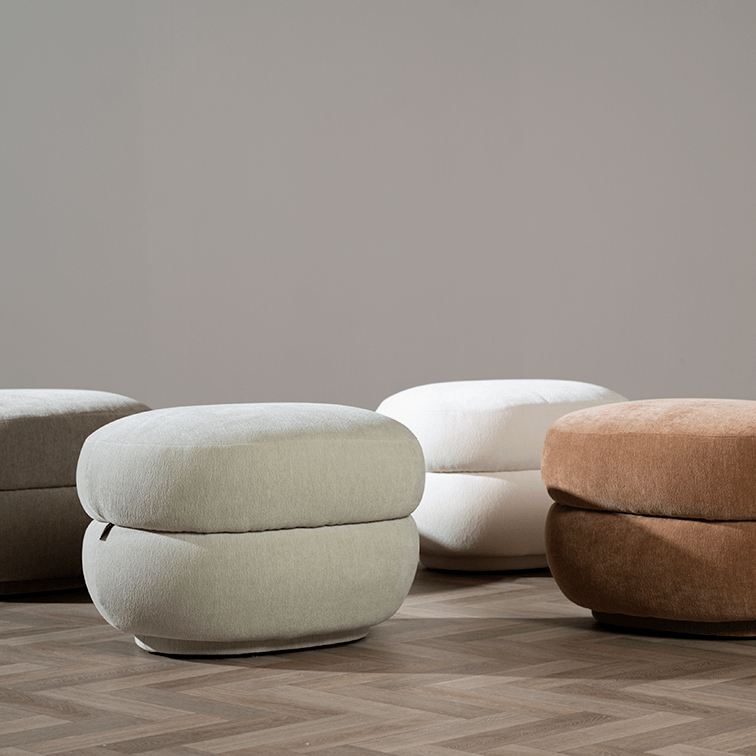 Hocker Mia oval chenille terracotta - image 11