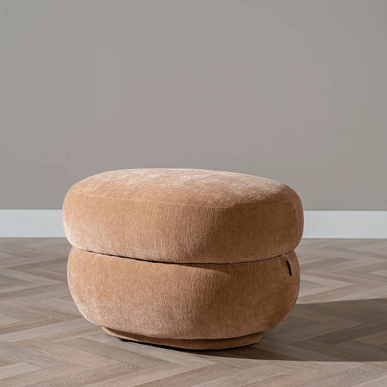 Hocker Mia oval chenille terracotta - image 2
