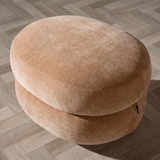 Hocker Mia oval chenille terracotta - image 1