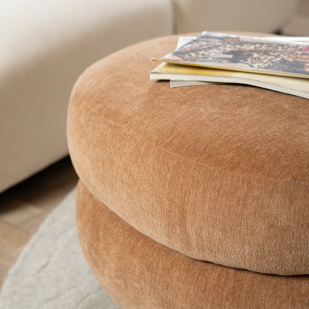Hocker Mia oval chenille terracotta - image 14