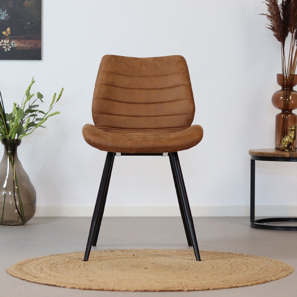 Industrial dining room chair Morris cognac - image 2