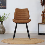 Industrial dining room chair Morris cognac - image 2